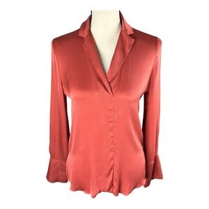 Kobi Halperin‎ Women's Pink Silk V-Neck Rebekah Blouse Top Size XS